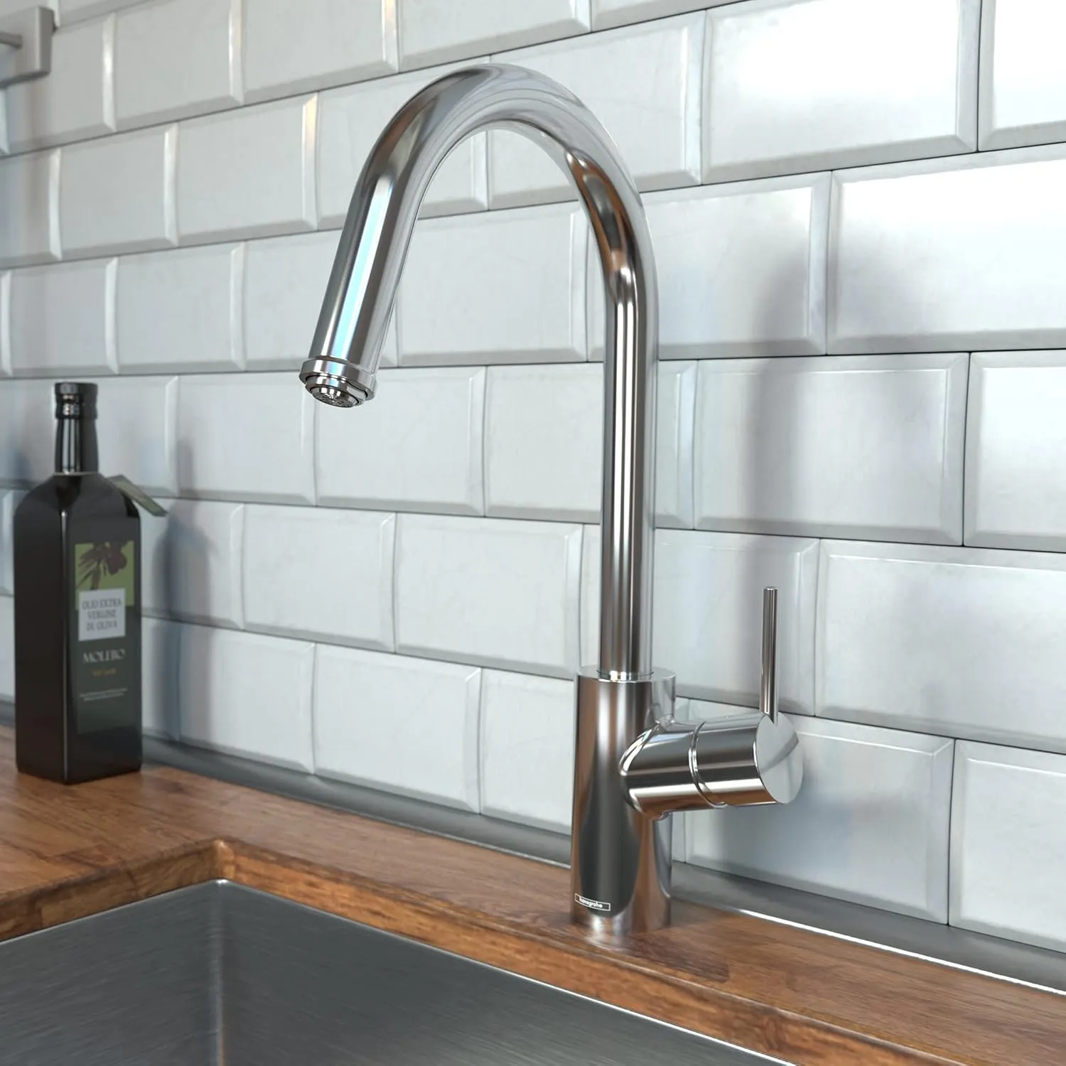hansgrohe Talis S² Chrome High Arc Kitchen Faucet, Kitchen Faucets with Pull Down Sprayer, Faucet for Kitchen Sink, Magnetic Docking Spray Head, Chrome 14872001