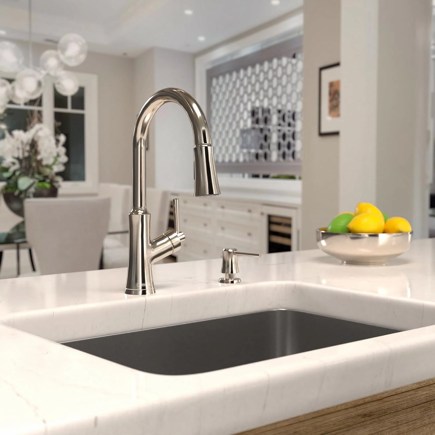 hansgrohe Joleena 1-Handle 16 Polished Nickel, 04793830 Kitchen Faucet, 15.8-Inches Tall