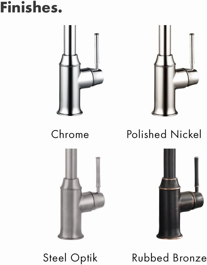 hansgrohe Talis C Brushed Nickel Bar Kitchen Faucet, Kitchen Faucets with Pull Down Sprayer, Faucet for Kitchen Sink, Magnetic Docking Spray Head, Polished Nickel 04216830