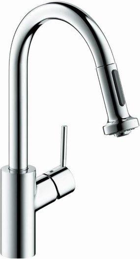 hansgrohe Talis S² Chrome Bar Kitchen Faucet, Kitchen Faucets with Pull Down Sprayer, Faucet for Kitchen Sink, Magnetic Docking Spray Head, Chrome 04286000