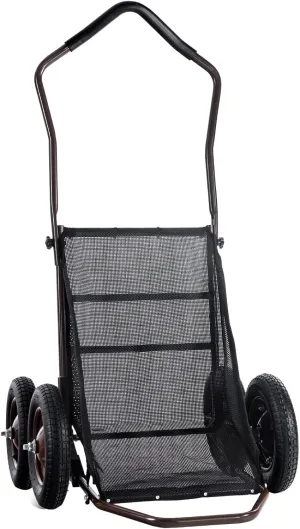 Happybuy 500LBS Capacity Deer Cart, Folding Game Hauler with 4 Big Wheels & Ergonomic Handle, Heavy-Duty Utility Dolly for Hunting, Fishing & Hiking