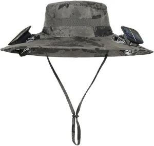 Hat with Fans Solar Power for Women & Men Ultralight UPF 50  Sun Hat Camping Cool Wide Brim Bucket Hats with 2 Solar Fans