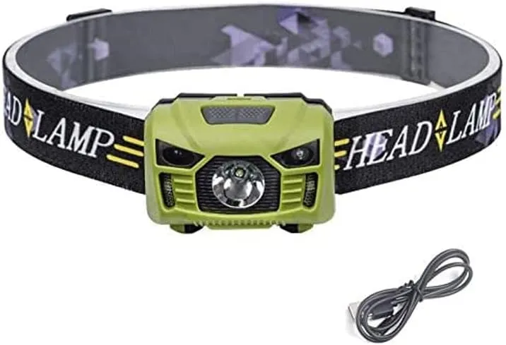 Head Torch,Battery LED headlight glare remote fishing lamp outdoor miner waterproof head wearing flashlight LED glare headlight glare lighting outdoor