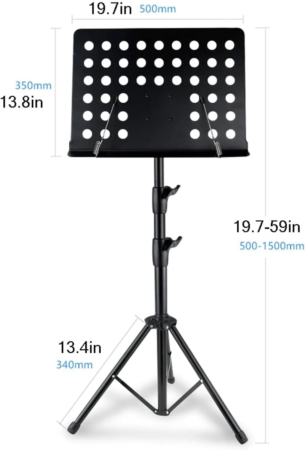 Height & Angle Adjustable Orchestral Stand Conductor Sheet Stand and Music Sheet Clip Holder, Notation Stand with Carrying Bag Musical Instruments,(Pink)