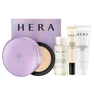 [Hera] UV Mist Cushion 24H Cover Glow Moisture #23 Beige #23N1 (SPF 50  / PA   ) Special Set 2022 Upgraded Version