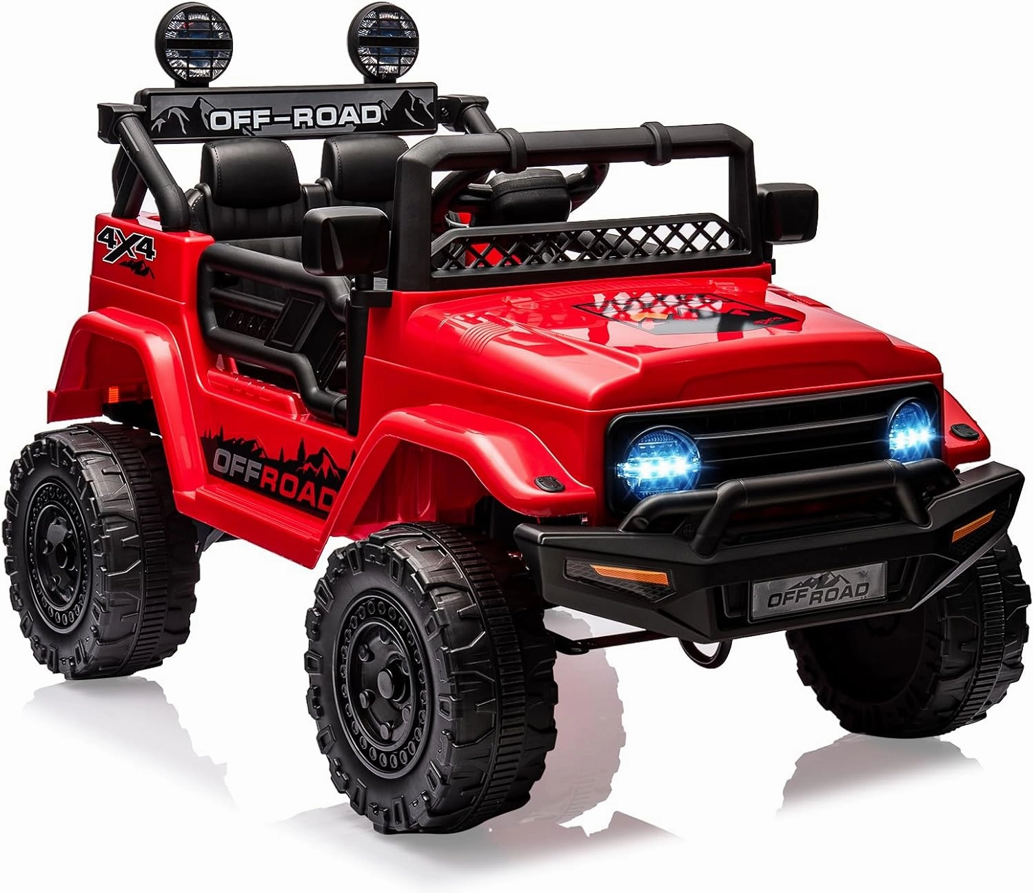 Hetoy 12V Electric Ride-On Truck for Kids - Remote Control Car with Spring Suspension, LED Lights, Music & 3 Speeds | Battery-Powered Ride Toy (Ages 3 )