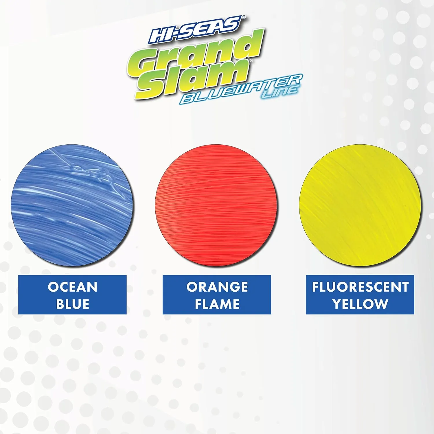 HI-SEAS Bluewater Monofilament Fishing Line - Up to 200% Stronger, Premium Heavy Duty Tournament Grade for Big Game Saltwater Fishing in Ocean Blue, Fluorescent Yellow, Orange Flame HI-VIS Colors