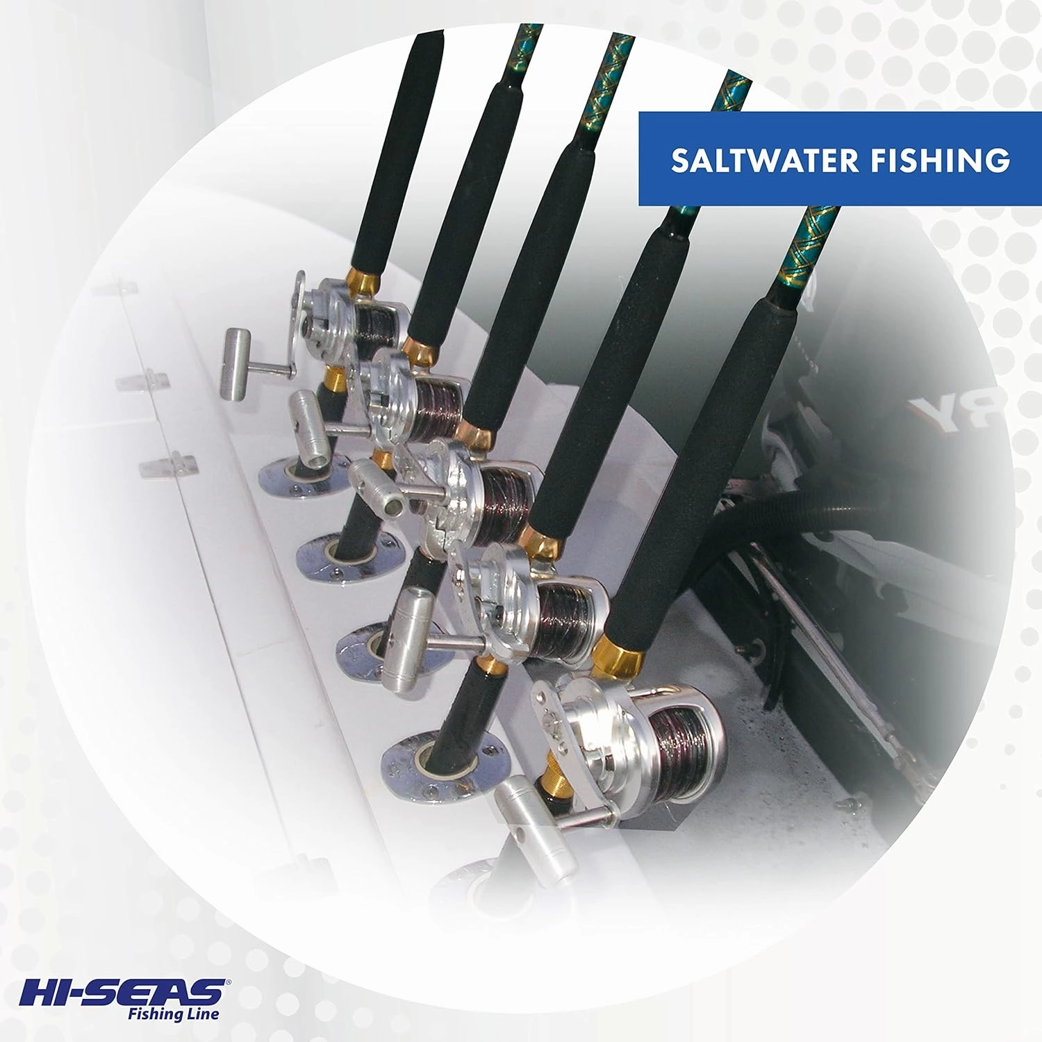HI-SEAS Quattro Monofilament Fishing Line - Low-vis 4 Color Camo, Strong & Durable Performance Saltwater Main Line