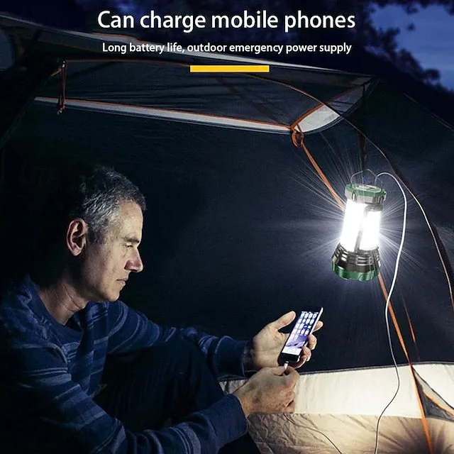 High Bright LED Camping Light Waterproof Portable Searchlight Emergency Charging Camping Light Outdoor Fishing Waterproof Patrol Searchlight