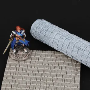 High Detail Texture Roller - Perfect for Clay, Foam, and Polymer Clay Modeling, Tabletop Game Terrain Building, and Role-Playing Games S411-H Shingle Roof