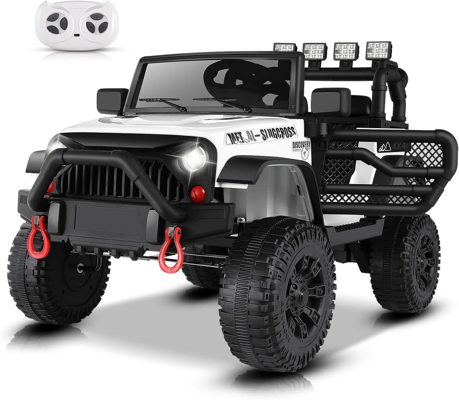 Hikole 12V Electric Car for Kids to Drive, Battery Car for Kid, Kids' Electric Vehicles, Powered Wheels with Remote, Bluetooth Music Dual Steering Shock Led Lights Safety Belt for Boy Girl 1 Seater