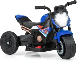 HONEY JOY Ride On Motorcycle, 3 Wheel Toddler Motorcycle with LED Light, Music, Foot Pedal, Forward/Backward, Expandable Rear Wheel, 6V Battery Powered Electric Motorcycle for Kids Boys Girls (Blue)
