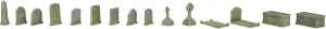 Hornby Skaledale Assorted Grave Stones & Monuments Display OO Scale Model Train Track Accessory R7297