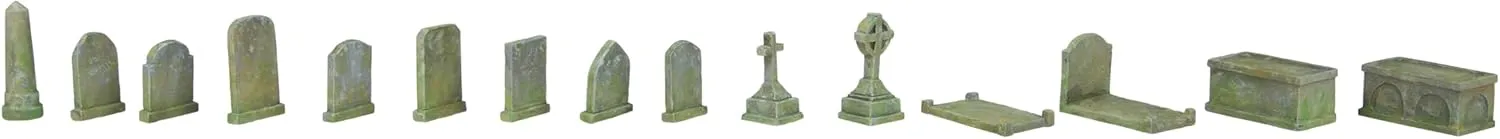 Hornby Skaledale Assorted Grave Stones & Monuments Display OO Scale Model Train Track Accessory R7297