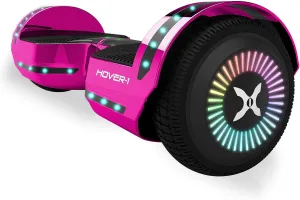Hover-1 Chrome Electric Hoverboard | 6MPH Top Speed, 6 Mile Range, 4.5HR Full-Charge, Built-In Bluetooth Speaker, Rider Modes: Beginner to Expert