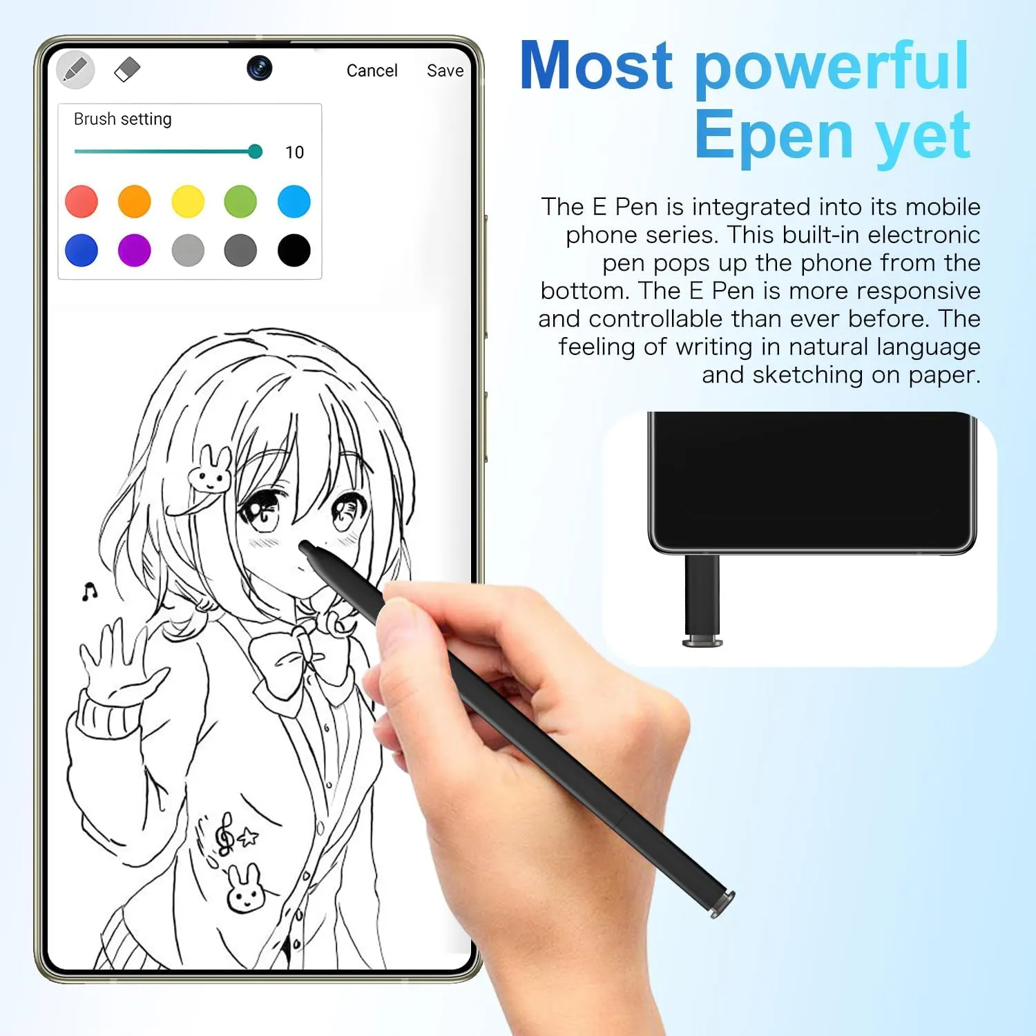 Huness I25 Ultra Unlocked Phone,Built in Pen The Phone,Cell Phone Battery 7000mAh 6.99" HD Screen,Android 14 8 256GB Smartphone,Dual SIM/5G/Face ID/Fingerprint Lock/GPS (Black)