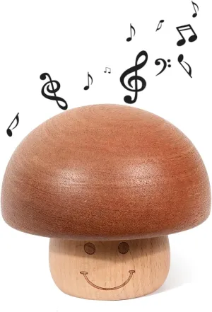 Huntmic Castle in The Sky Wood Music Box,Cute Mushroom Clockwork Musical Box,Vintage Wooden Carved Smile Music Boxes for Valentine's Day/Birthday/Christmas (Castle in The Sky)