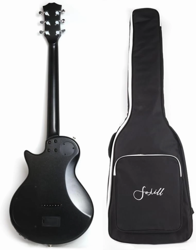 Hybrid Electric Acoustic Guitar Steel String Built In Effect Reverb Delay Pratice Steel String Portable Travel Silent Solid Mahogany Body Neck Rosewood Fretboard With Padded Gig Bag