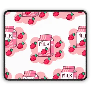 Icon Drawing Strawberry Milk Gaming Mouse Pad