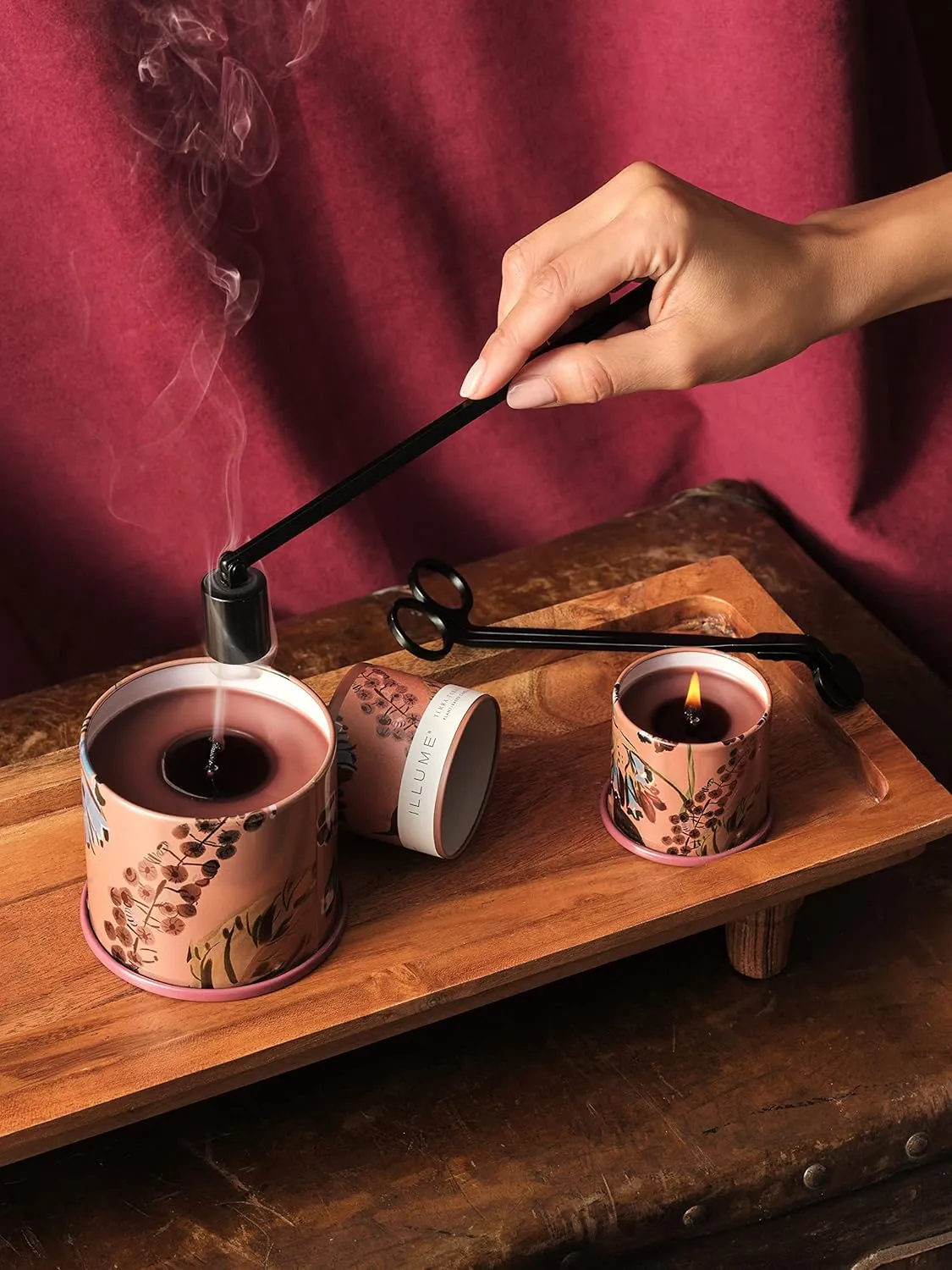 ILLUME Essentials Beautifully Done Snuffer, Black Candle Care