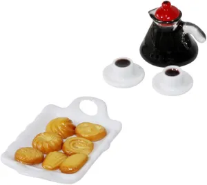IMIKEYA 4 Sets Tiny Coffee Mug Miniature Food Set Adorable Miniature Food Mini House Accessory Fine Craftsmanship