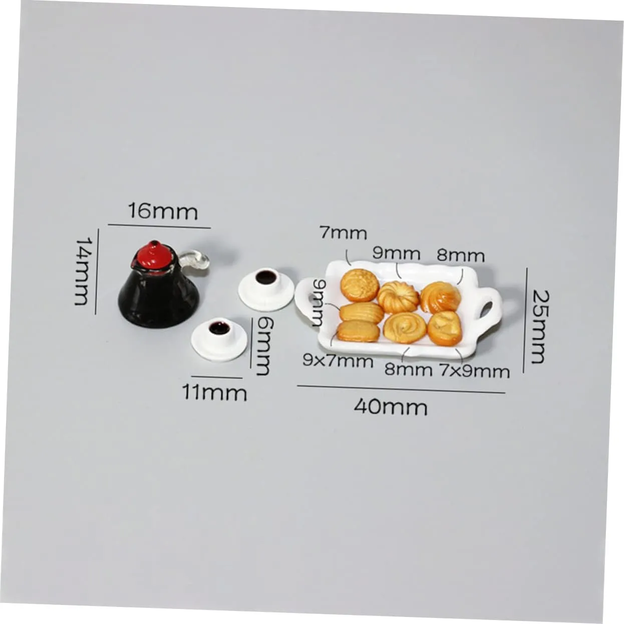 IMIKEYA 4 Sets Tiny Coffee Mug Miniature Food Set Adorable Miniature Food Mini House Accessory Fine Craftsmanship