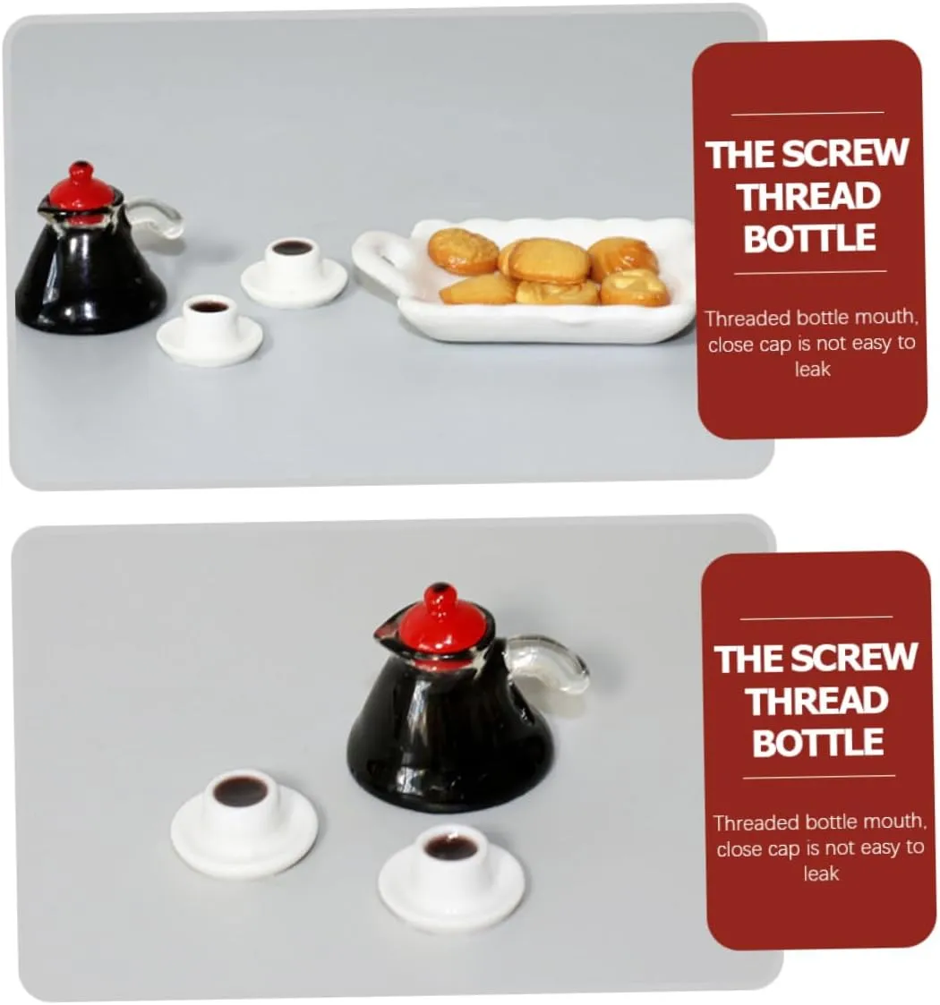 IMIKEYA 4 Sets Tiny Coffee Mug Miniature Food Set Adorable Miniature Food Mini House Accessory Fine Craftsmanship