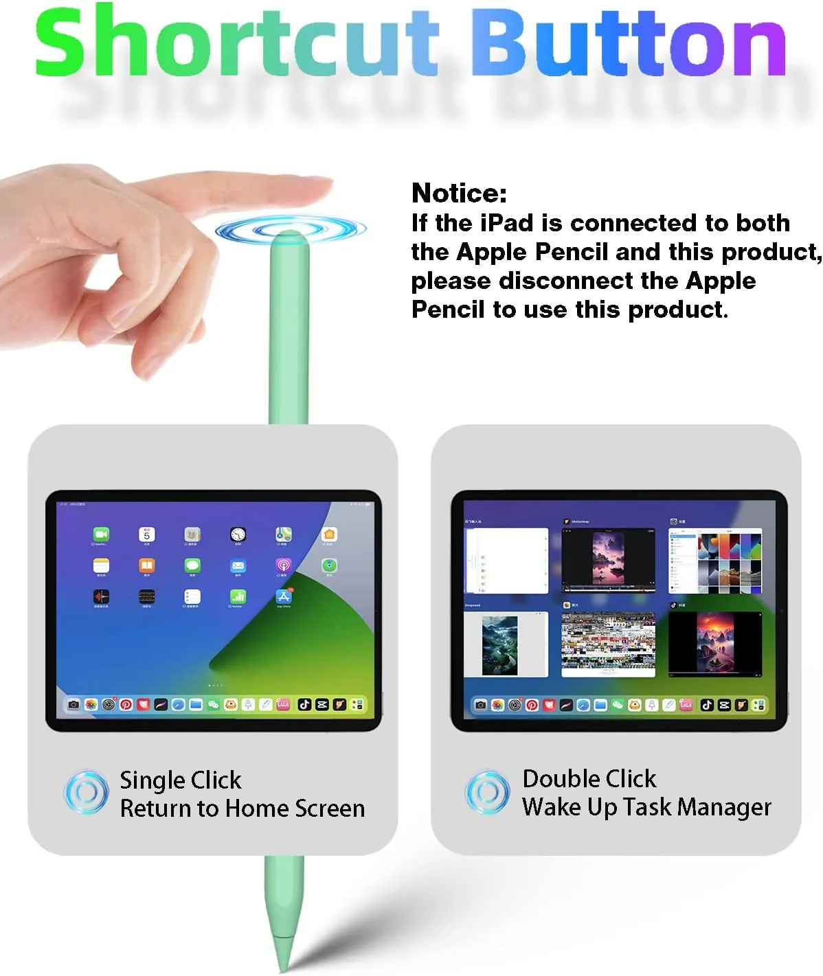iPad Pencil 2nd Generation with Magnetic Wireless Charging,Same as Apple Pencil 2nd Generation,Stylus Pen Compatible with iPad Pro 11in 1/2/3/4,iPad Pro 12.9in 3/4/5/6,iPad Air 4/5,iPad Mini 6