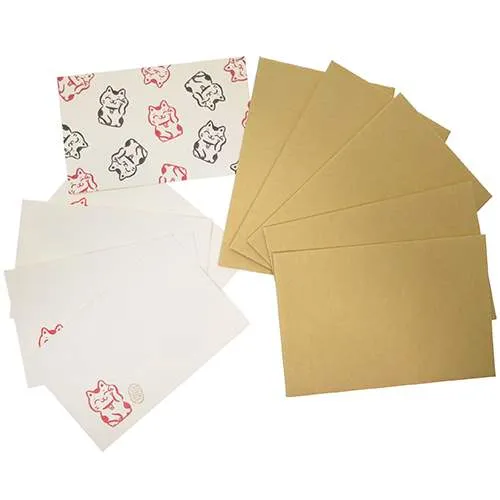 Iyowashi Foiled Mini Letter Set Cat