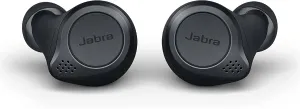 Jabra Elite Active 75t True Wireless Earbuds with Wireless Charging Enabled Case, Gray (Renewed)
