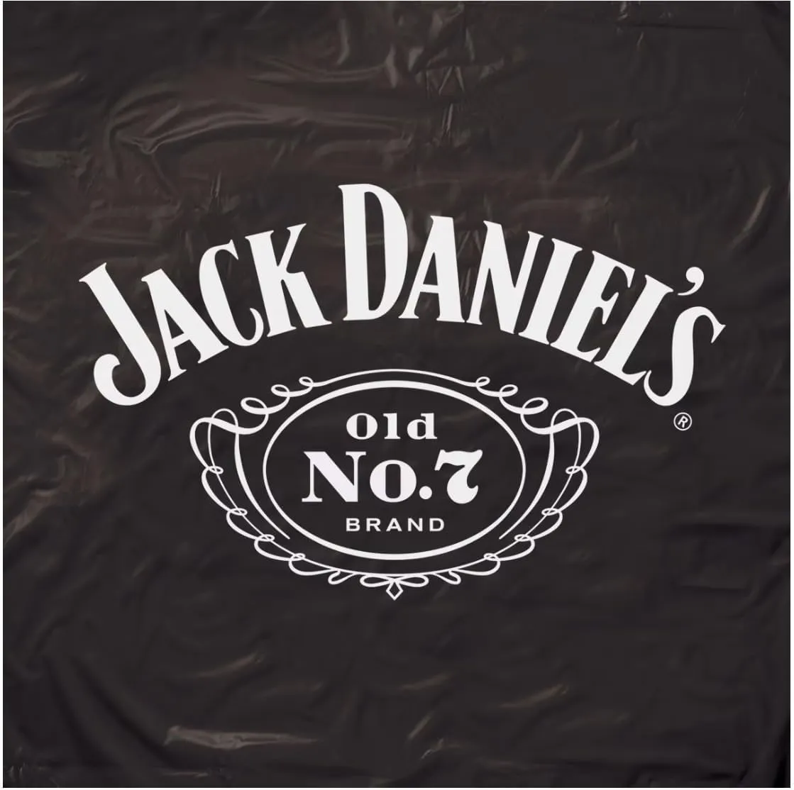 Jack Daniel's s JD Black Vinyl Pool Table Cover - Durable, Waterproof Protector, Fits Standard Tables - Ideal for Home, Bars & Game Rooms - JD-30135