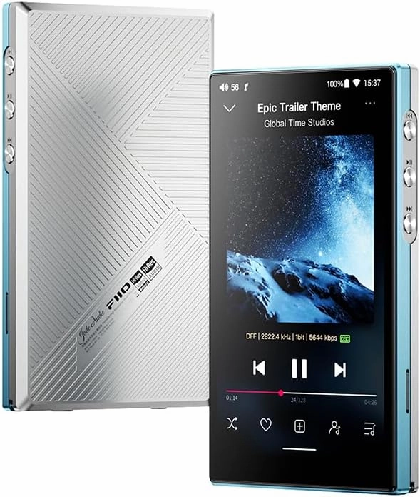 JadeAudio/FiiO JM21 Android 13 Hi-Res Music Player MP3 with Snapdragon 680, Bluetooth WiFi USB DAC 12.5H Playtime (Sky Blue)