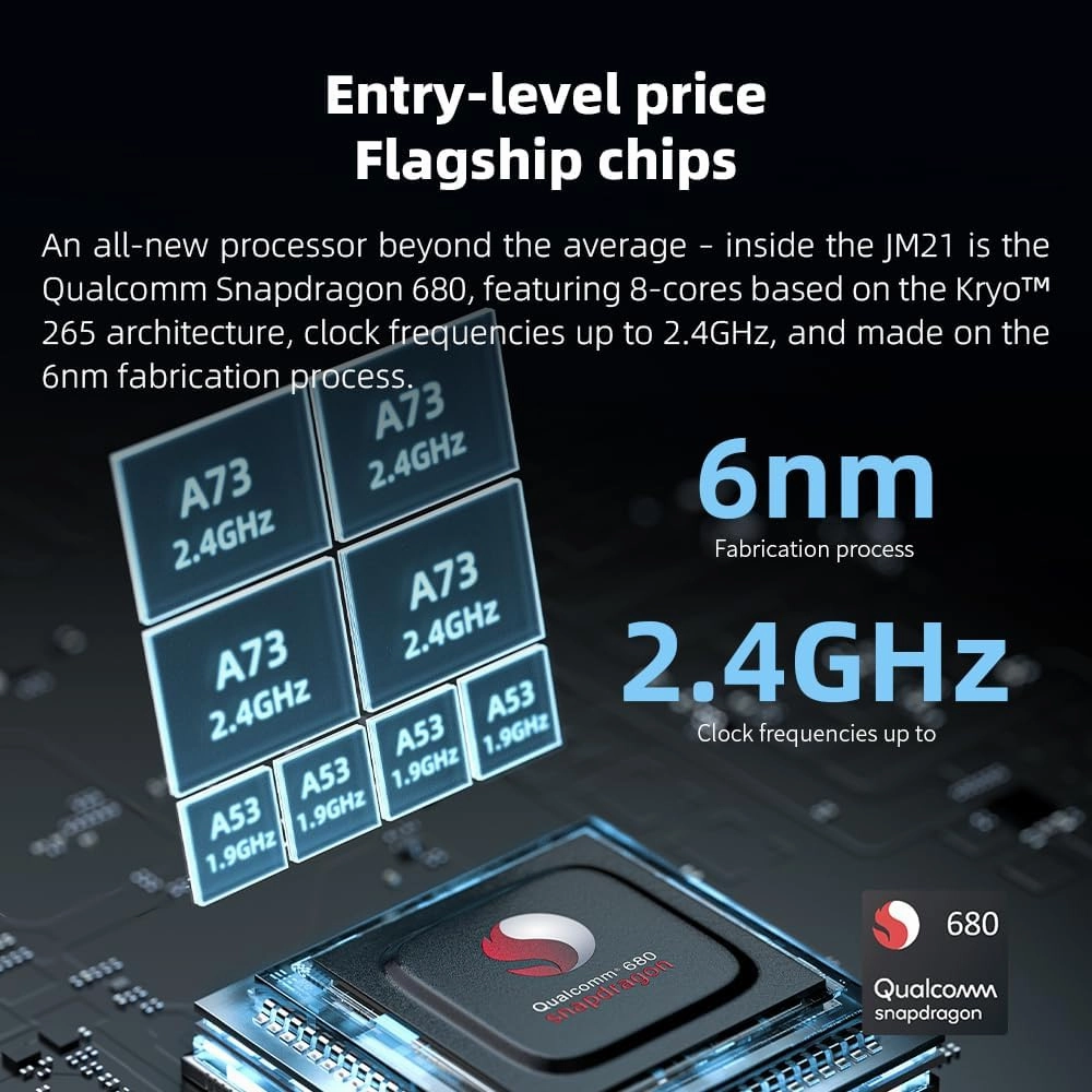 JadeAudio/FiiO JM21 Android 13 Hi-Res Music Player MP3 with Snapdragon 680, Bluetooth WiFi USB DAC 12.5H Playtime (Sky Blue)