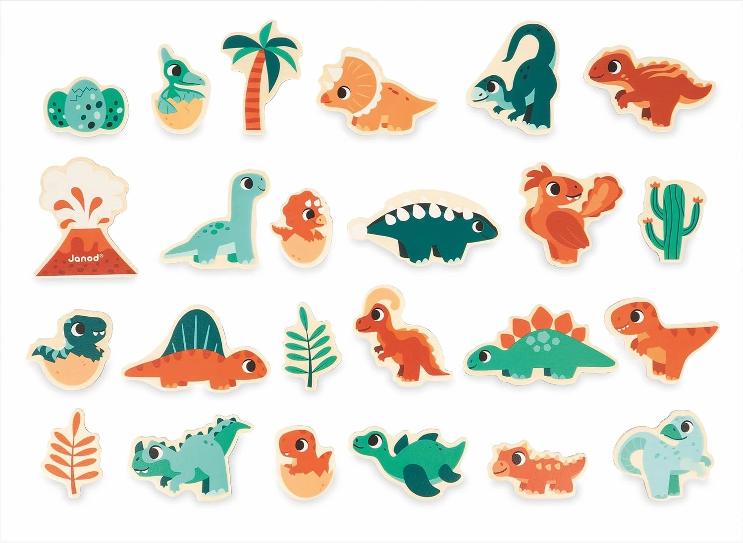 Janod Wooden Magnets - Imagination and Creativity Sets (Dinosaurs)