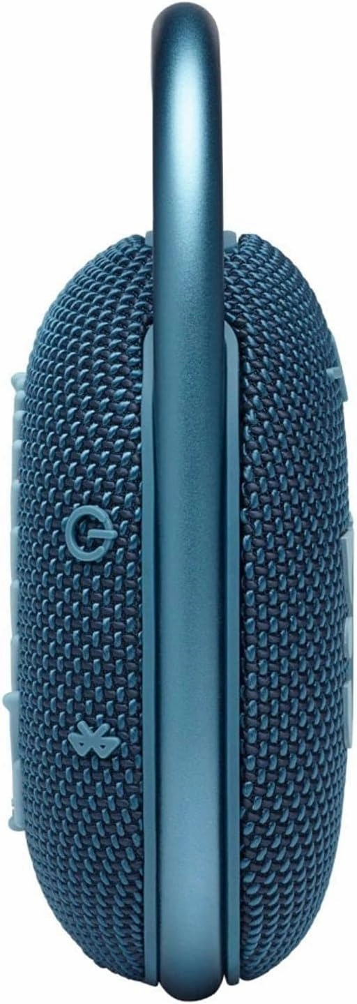 JBL Clip 4: Portable Speaker with Bluetooth, Built-in Battery, Waterproof and Dustproof Feature - Blue New (Renewed)