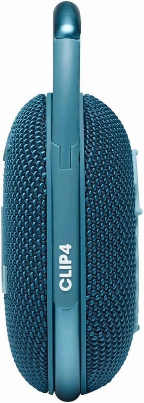 JBL Clip 4: Portable Speaker with Bluetooth, Built-in Battery, Waterproof and Dustproof Feature - Blue New (Renewed)