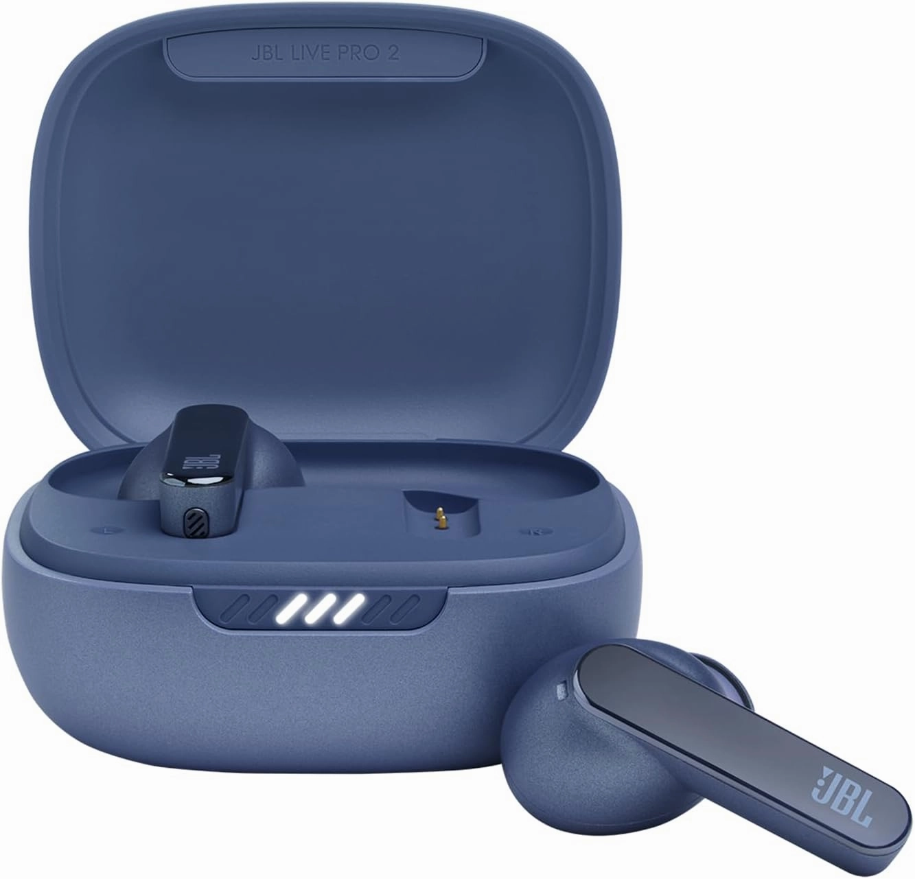 JBL Live Pro 2 - True Wireless Noise Cancelling Earbuds, up to 40 Hours of Playback with Wireless Charging, 6 mics for Perfect Calls, Touch & Voice Control, IPX5 Water Resistant (Blue)