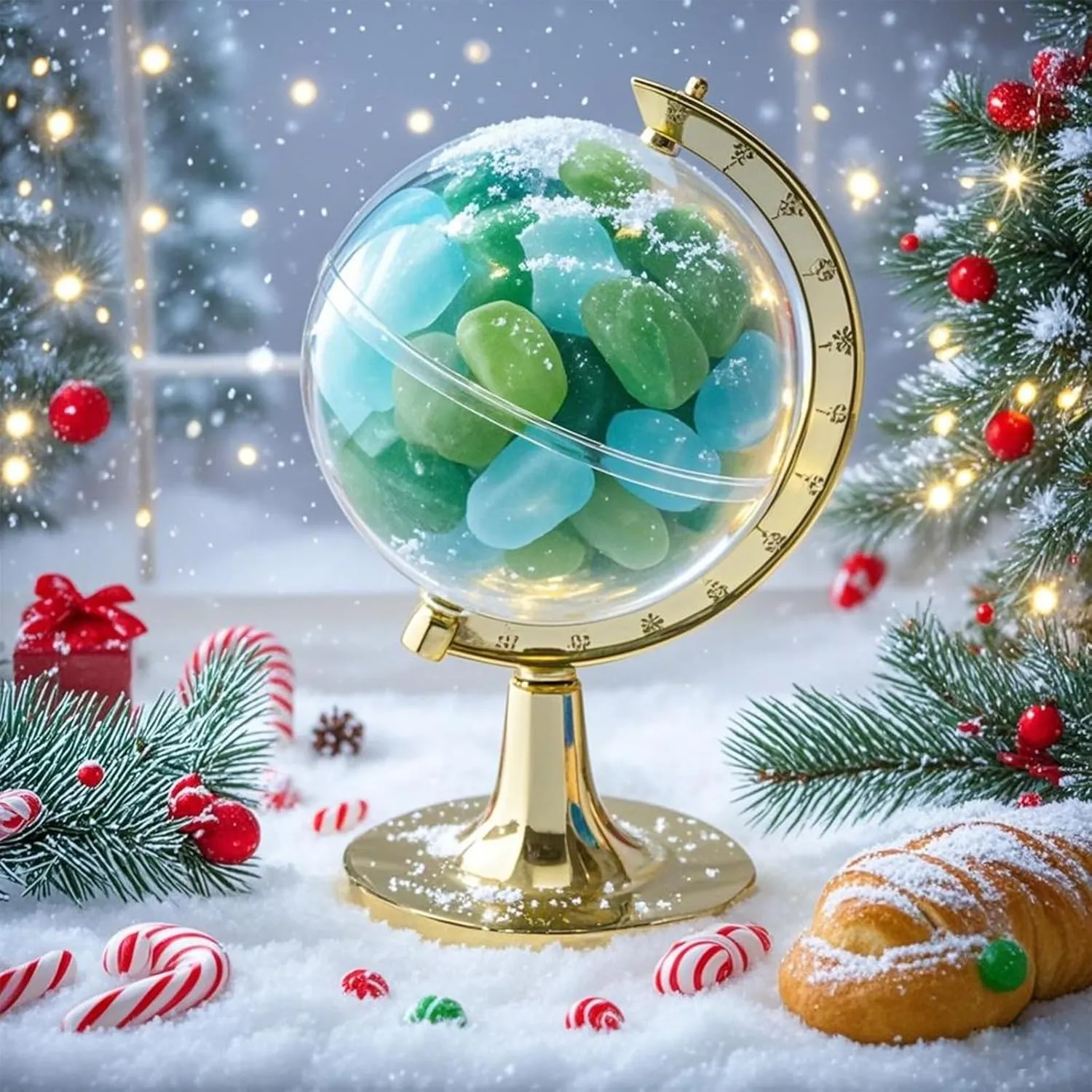 JC HUMMINGBIRD 24 Pieces Fillable Mini Gold Globe Party Favors (Assembly Required)