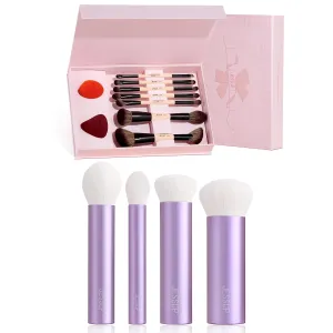 Jessup Makeup Brushes Set with Makeup Sponge with Gift Box T506 Bundled with Face Kabuki Makeup Brushes Set T517