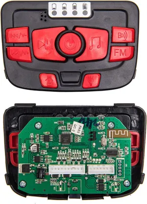 jiaruixin 24V Children Electric Vehicle Multi-Function PCB Centre Panel, Printed Circuit Board Motherboard Control Entertainment Operation System Accessories for Powered Wheels Replacement Parts