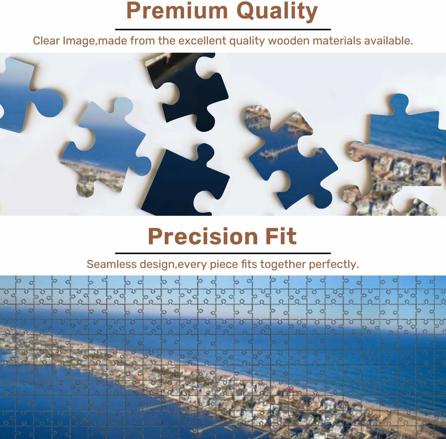 Jigsaw Puzzles 500 Pieces for Adult Mantoloking Bridge View Mantoloking NJ Puzzle Game for Family Wooden Puzzle Toy Educational Games Puzzles for Home Decor