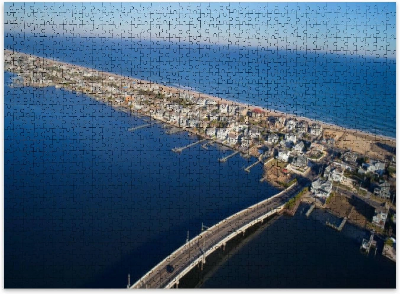 Jigsaw Puzzles 500 Pieces for Adult Mantoloking Bridge View Mantoloking NJ Puzzle Game for Family Wooden Puzzle Toy Educational Games Puzzles for Home Decor