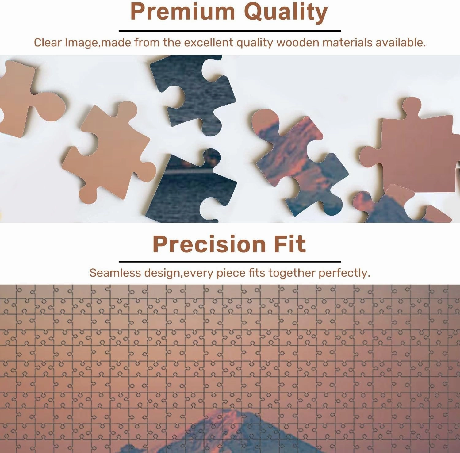 Jigsaw Puzzles 500 Pieces for Adult Mount Rainier from Discovery Park Puzzle Game for Family Wooden Puzzle Toy Educational Games Puzzles for Home Decor