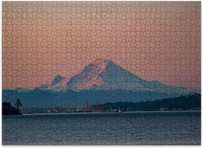 Jigsaw Puzzles 500 Pieces for Adult Mount Rainier from Discovery Park Puzzle Game for Family Wooden Puzzle Toy Educational Games Puzzles for Home Decor