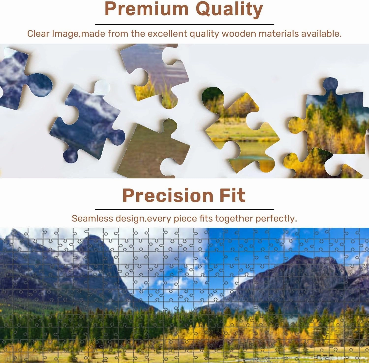 Jigsaw Puzzles 500 Pieces for Adult Smooth Water Lake Puzzle Game for Family Wooden Puzzle Toy Educational Games Puzzles for Home Decor