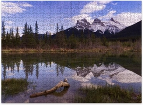 Jigsaw Puzzles 500 Pieces for Adult Three Sisters Canmore Canada Puzzle Game for Family Wooden Puzzle Toy Educational Games Puzzles for Home Decor