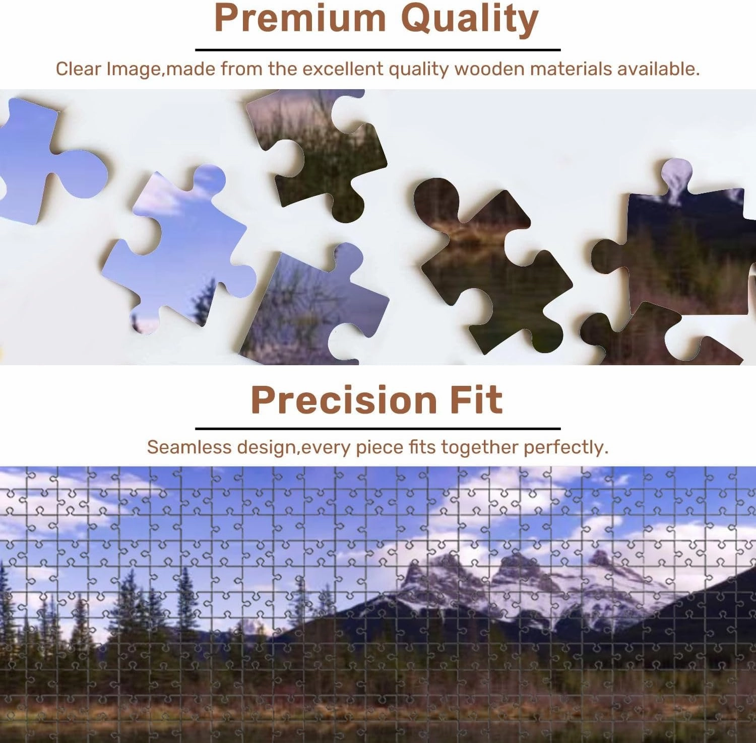 Jigsaw Puzzles 500 Pieces for Adult Three Sisters Canmore Canada Puzzle Game for Family Wooden Puzzle Toy Educational Games Puzzles for Home Decor