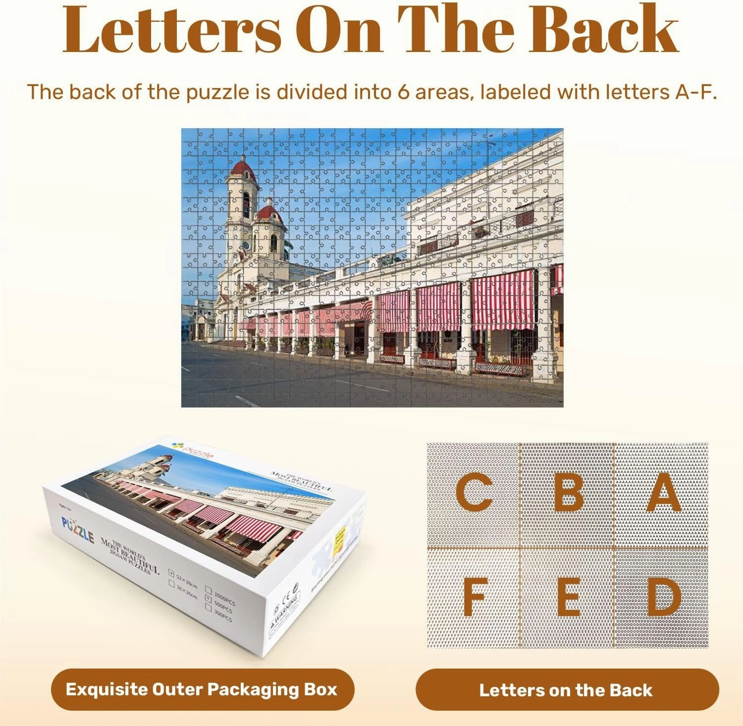 Jigsaw Puzzles 500 Pieces for Adult View Cathedral Cienfuegos Cuba Puzzle Game for Family Wooden Puzzle Toy Educational Games Puzzles for Home Decor
