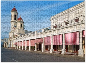 Jigsaw Puzzles 500 Pieces for Adult View Cathedral Cienfuegos Cuba Puzzle Game for Family Wooden Puzzle Toy Educational Games Puzzles for Home Decor