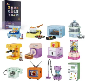 JMBricklayer Building Set, 12PCS Mini Electric Appliances Friends Sets, Party Favors STEM Puzzle Educational Blocks Toys, Birthday Gifts for Kids, Boys, Girls